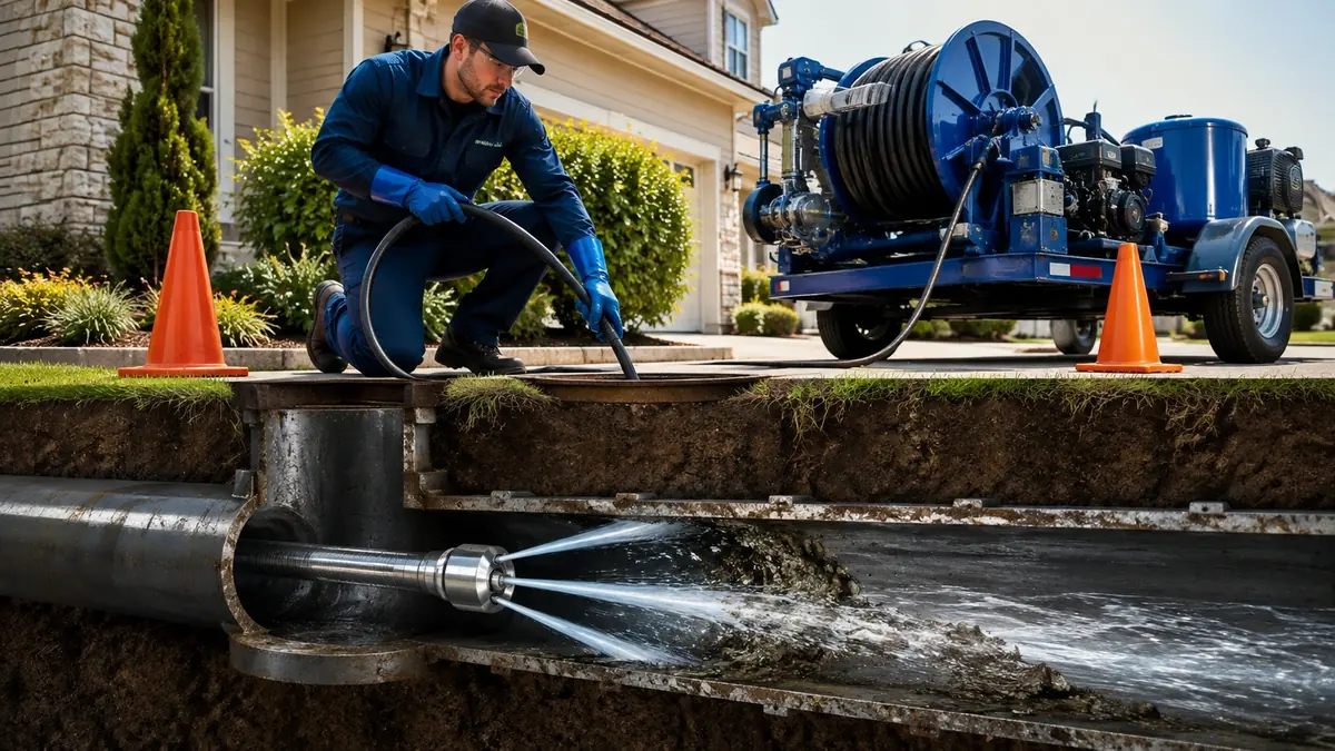Main Sewer Line Hydro Jet Cleaning in Altadena