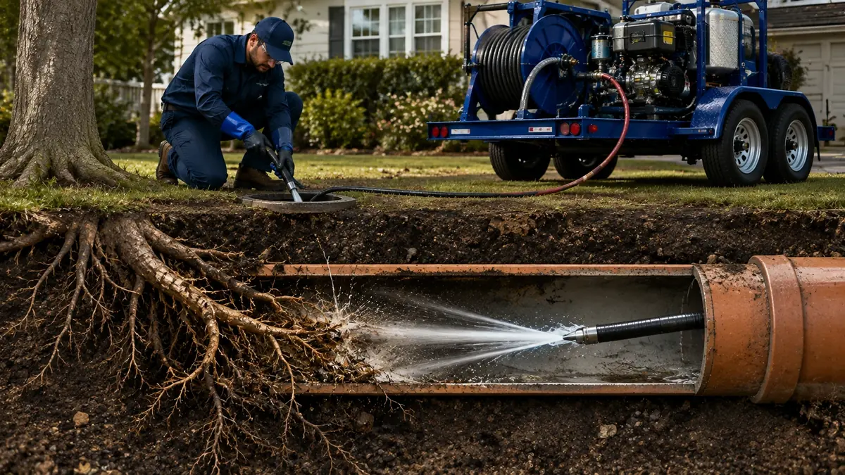 Tree Root Removal with Hydro Jetting in Altadena